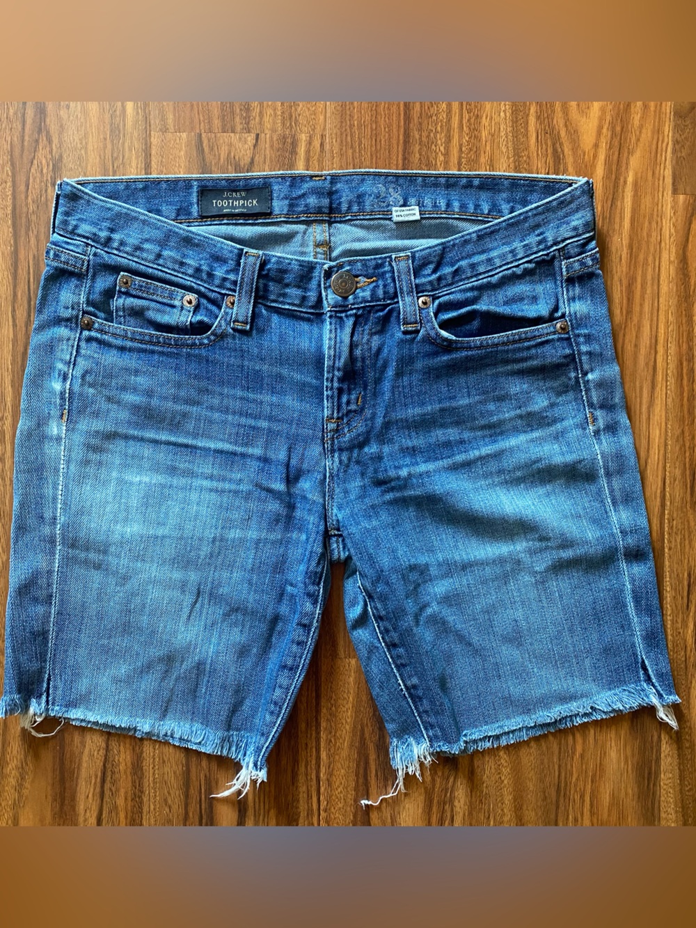 Worn in Broke in J Crew cut off denim jean shorts